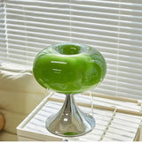 Bordslampa Glas Metall Vintage Stil Ljus Carvallo