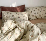 PetalWhisper Set - Vintage Floral Sängkläder Set Carvallo