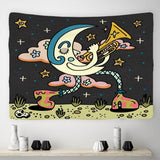 Vintage Psykedelisk Rock Hip Hop Tapestry 100% Polyester Carvallo