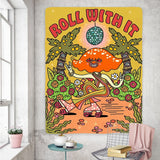 Vintage Psykedelisk Rock Hip Hop Tapestry 100% Polyester Carvallo