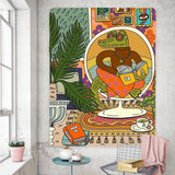 Vintage Psykedelisk Rock Hip Hop Tapestry 100% Polyester Carvallo