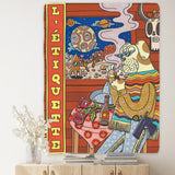 Vintage Psykedelisk Rock Hip Hop Tapestry 100% Polyester Carvallo