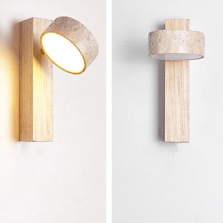 Travertin Vägghängd Lampa – Wabi Sabi Stil Vägglampa för Moderna Interiörer Carvallo
