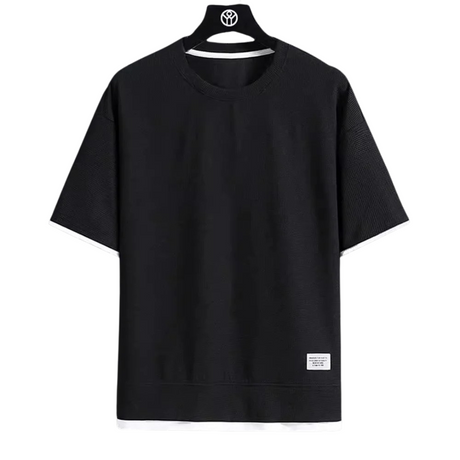 Premium våffel Tshirt för män-Hemnix-Svart-S-Hemnix