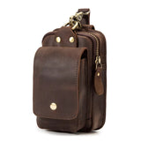 Läderbälte väska med säkra dragkedjefickor Carvallo