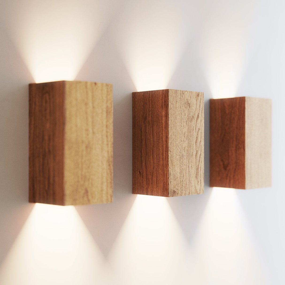 NordicGlow – Rustik Trä Vägglampa med LED Belysning för Vardagsrum och Sovrum Carvallo