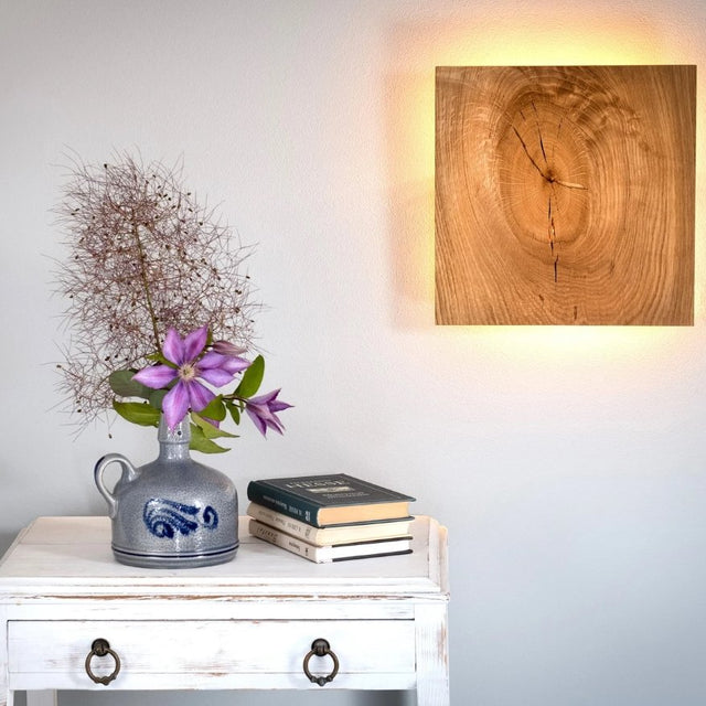 LightSquare - Fyrkantig Trä Vägglampa med Indirekt LED Ljus Carvallo