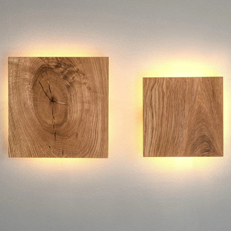 LightSquare - Fyrkantig Trä Vägglampa med Indirekt LED Ljus Carvallo