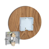 HoutGlow - Rund LED Vägglampa av Ek med Indirekt Ljus Carvallo