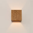 WoodGlow - Modern Trä Vägglampa av Ek med Varm Vitt Ljus Carvallo
