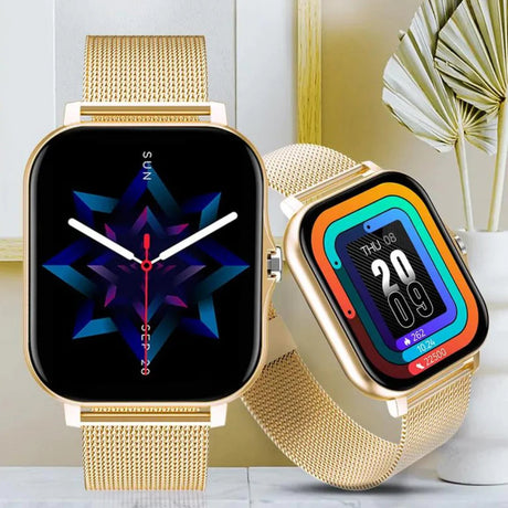 Digital Smart Watch för Män & Kvinnor Med Bluetooth Samtal, Full Touch Skärm, Fitness & Sport Tracker Carvallo