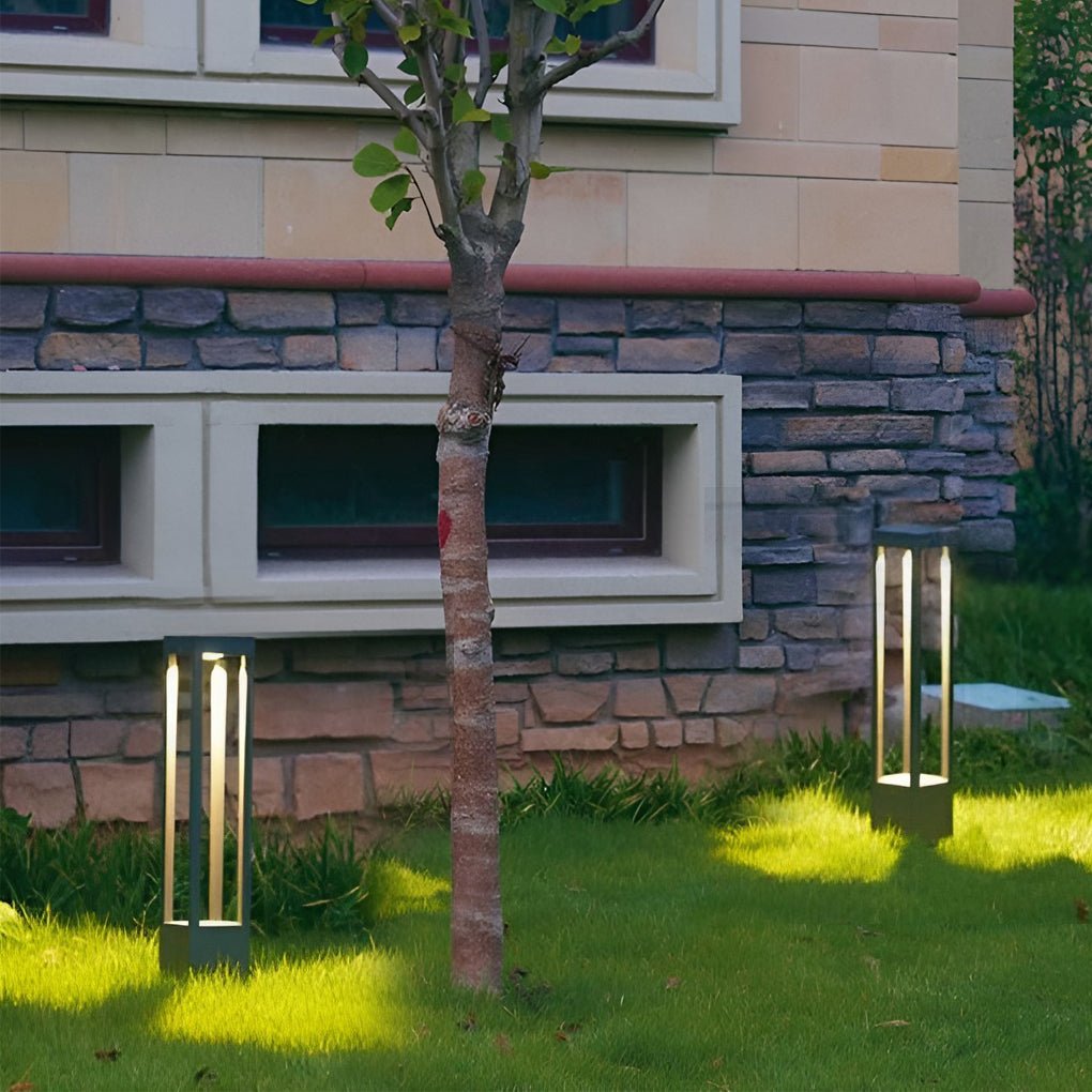 Utomhus LED Trädgård Stolplykta Svart Aluminium Carvallo