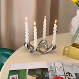 Vågig design keramik ljusstake dekoration hållare skulptur Carvallo