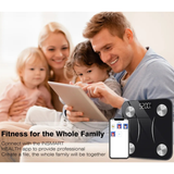 Smart Body Analysis Scale – Mät vikt, muskelmassa, kroppsfettprocent och mer Carvallo