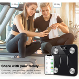 Smart Body Analysis Scale – Mät vikt, muskelmassa, kroppsfettprocent och mer Carvallo