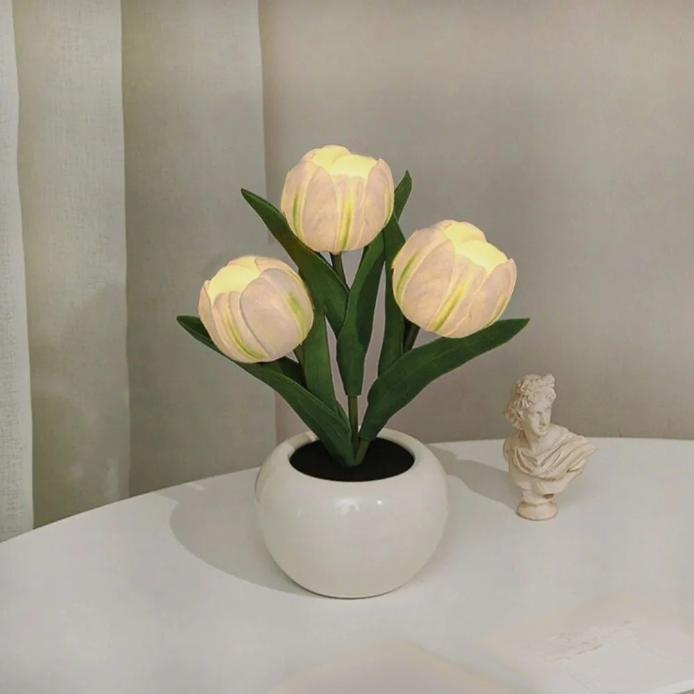 LED Bordslampa Blomkruka Lampa Dekor Carvallo