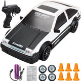 1:24 RC Drift Bil med Fyrhjulsdrift – 15km/h Hög Hastighet och Dynamisk Racing-Radiostyrt-BB-Vit/Svart-Hemnix