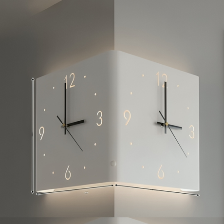 Minimalistisk Twin Circle Väggklocka – Modern konstinspirerad klocka MILA Sverige