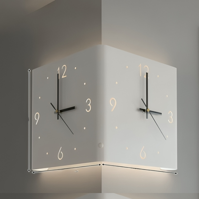 Minimalistisk Twin Circle Väggklocka – Modern konstinspirerad klocka MILA Sverige