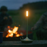 Bordslampa Med Brassy Finish LED Uppladdningsbar Lampa Carvallo