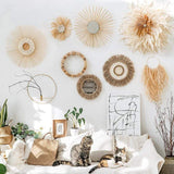 Handvävd Boho Rope Wall Mirror – Rustik Charm MILA Sverige