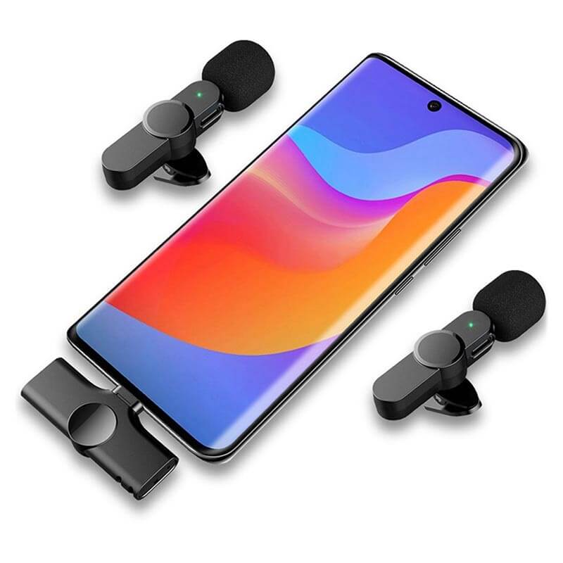 Trådlös Lavalier-minimikrofon-Phone Accessories-Hemnix-Hemnix