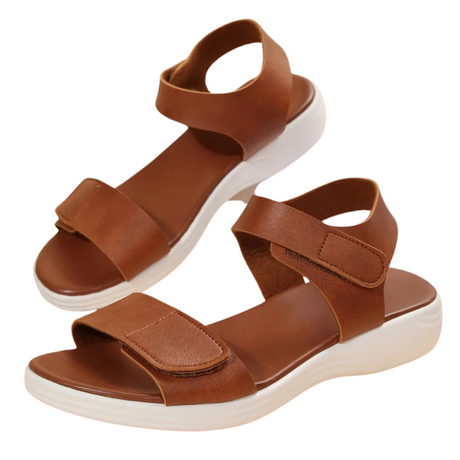 Casual platta sandaler för kvinnor-Shoes for Women-Hemnix-Brun-36-Hemnix