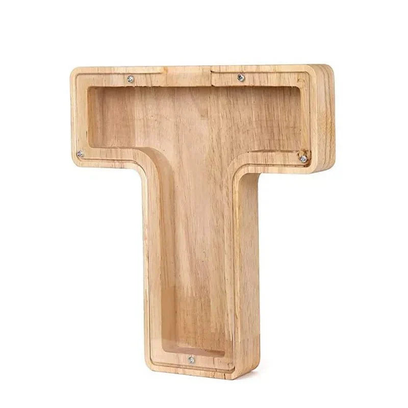 Trä Bokstavsbokstäver Initial Spargris Personlig Inredning Carvallo