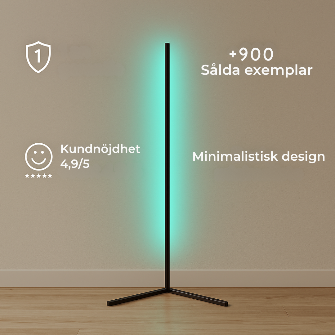 GlowLine – Elegant vertikal hörnlampa Carvallo