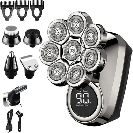 Exklusiv 6-i-1 rakapparat - groomingkit för huvud och ansikte-VaruZ-Hemnix