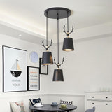3-ljus Renhorn Design LED Klassisk Kandelaber Hängande Lampa Carvallo