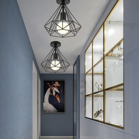 1-Ljus Mini Metall Geometrisk LED Retro Taklampa Carvallo