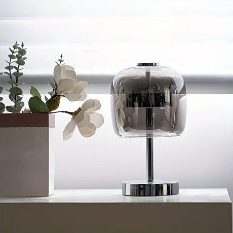 Lux Shine Lampa - Elegant elektropanerad glas-skrivbordslampa för ambientbelysning Carvallo