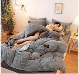 Mjuk Plysch Duvetöverdrag för Vinter - PlushWarm Carvallo