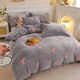 Tjock Fleece Varm Flanell Vinter Duvet Set Carvallo