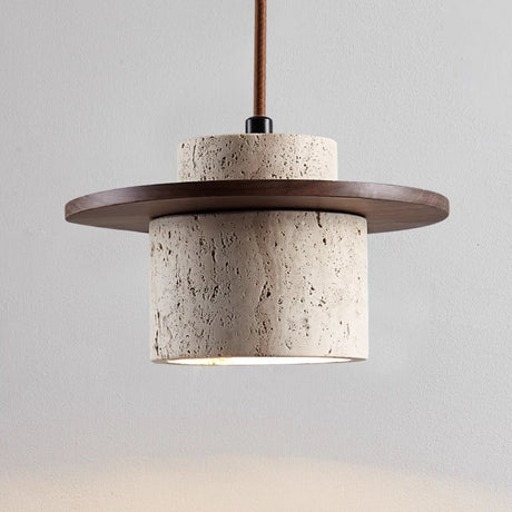 Takpendel Lampa Sten Trä Modern Design Carvallo