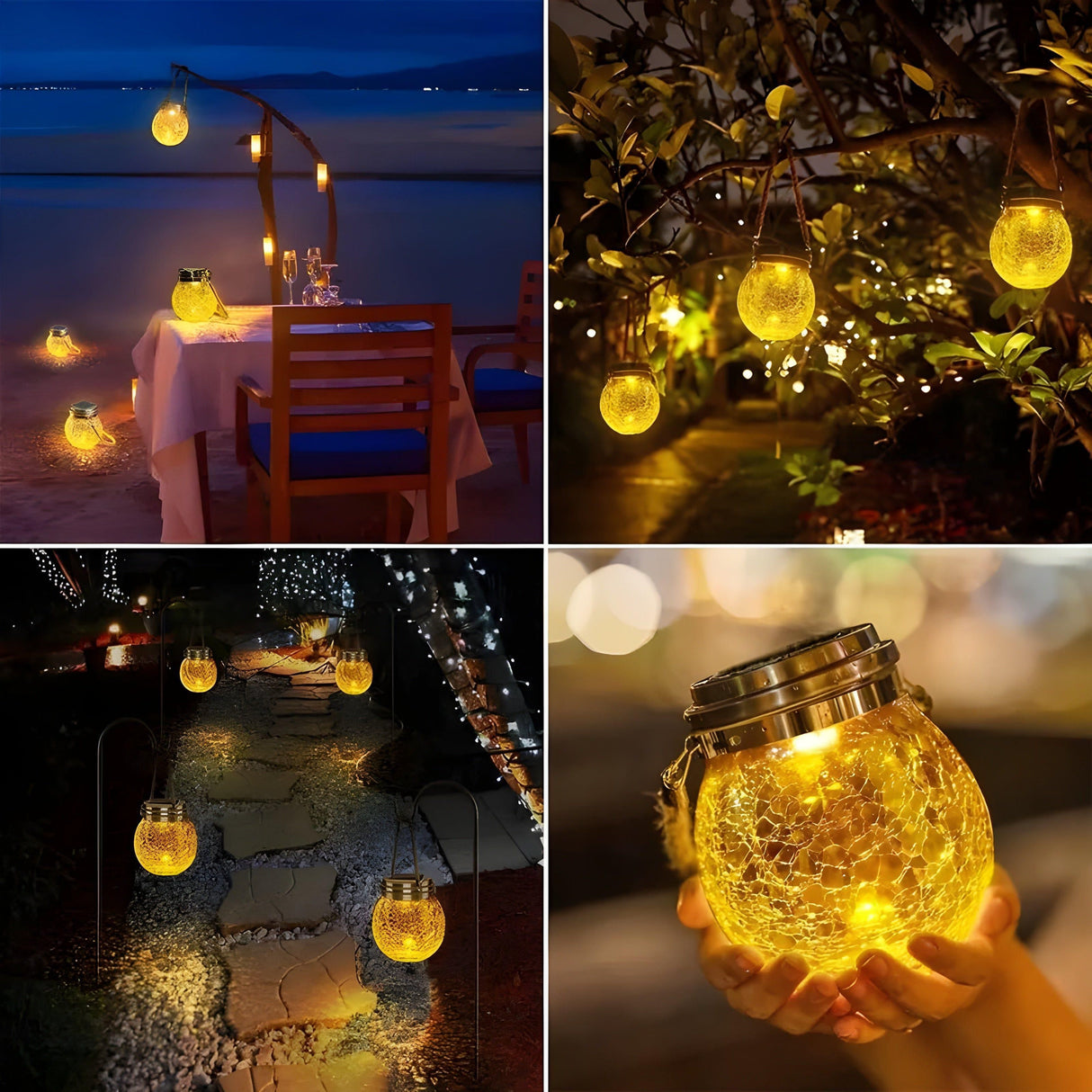 CrackJar Lampa - Crack Ball Glasburk Trädgårdsträd Hängande Ljus Carvallo