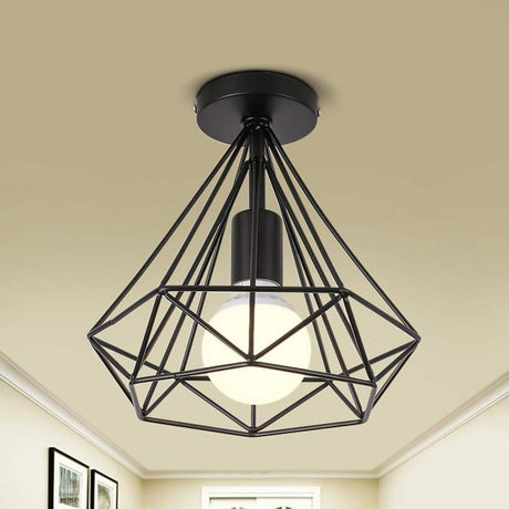 1-Ljus Mini Metall Geometrisk LED Retro Taklampa Carvallo