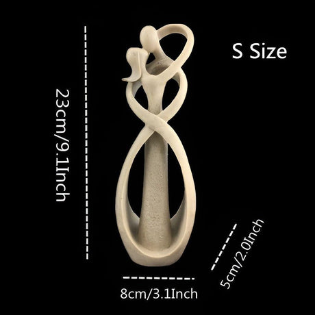 LoverBond Staty - Sandsten Abstrakt Tidlös Kärleksstaty Carvallo