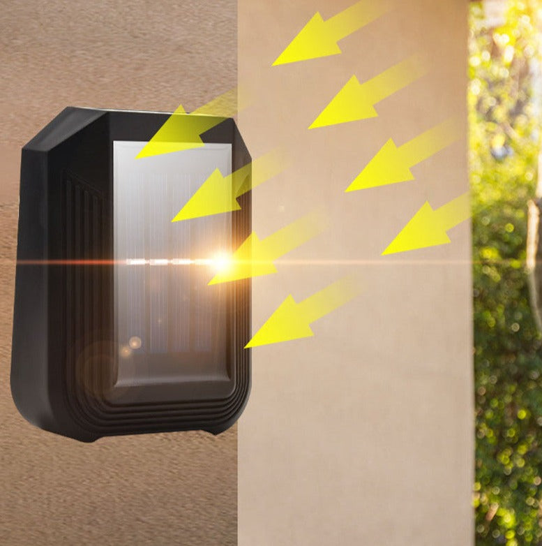 Carvallo Solar Utomhusväggljus med stjärnljuseffekt | Väderbeständig & Automatisk | Varm & Kallvit | Elegant design Carvallo